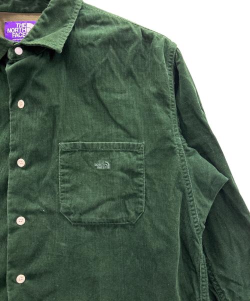 THE NORTH FACE PURPLE LABEL（ノースフェイスパープルレーベル）THE NORTH FACE PURPLE LABEL (ノースフェイスパープルレーベル) コーデュロイシャツ グリーン サイズ:Lの古着・服飾アイテム