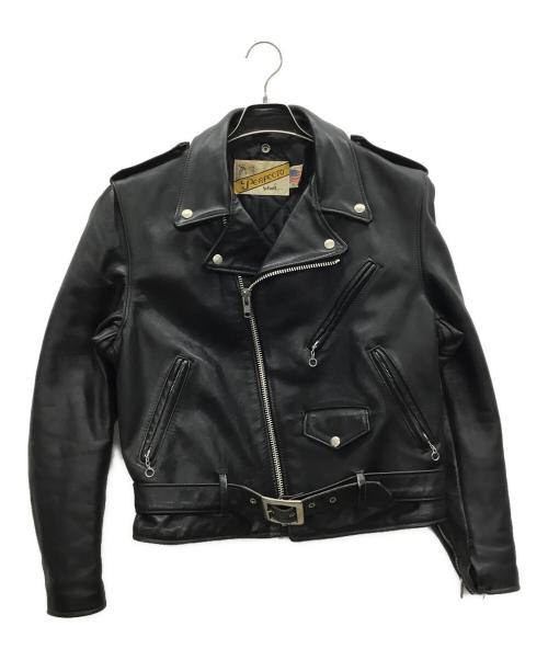 Schott（ショット）Schott (ショット) ダブルライダースジャケット ブラック サイズ:40の古着・服飾アイテム