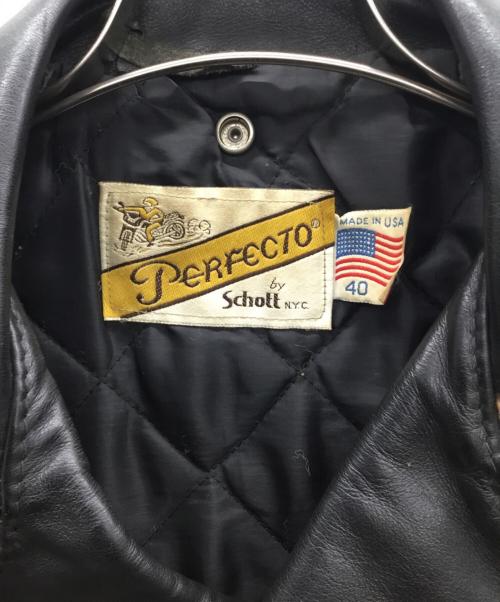 Schott（ショット）Schott (ショット) ダブルライダースジャケット ブラック サイズ:40の古着・服飾アイテム