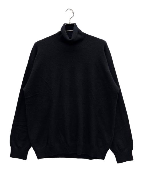 cash&barba（キャッシュ&バルバ）cash&barba (キャッシュ&バルバ) モンゴリアンカシミヤ タートルネック ブラック サイズ:4の古着・服飾アイテム