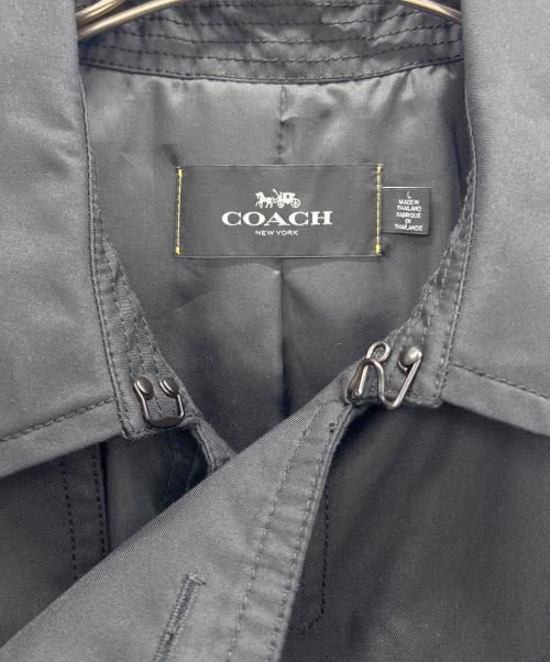 COACH（コーチ）COACH (コーチ) トレンチコート ブラック サイズ:Lの古着・服飾アイテム
