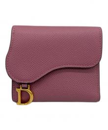 Christian Dior（クリスチャン ディオール）の古着「3つ折り財布」｜ピンク
