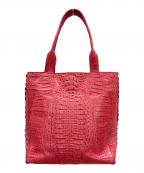 LONGEVITEロンジェビテ）の古着「クロコハンドバッグ」｜レッド
