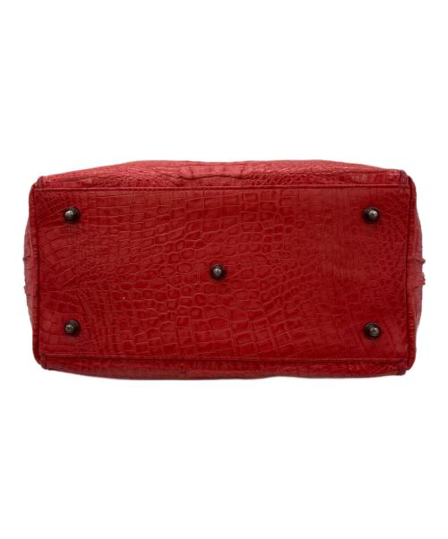 LONGEVITE（ロンジェビテ）LONGEVITE (ロンジェビテ) クロコハンドバッグ レッドの古着・服飾アイテム