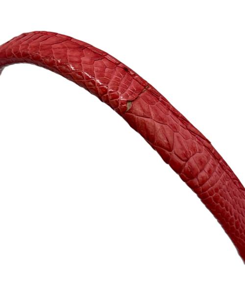 LONGEVITE（ロンジェビテ）LONGEVITE (ロンジェビテ) クロコハンドバッグ レッドの古着・服飾アイテム