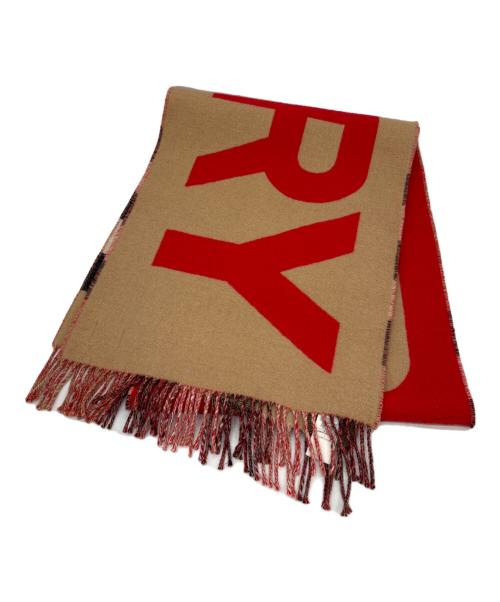 BURBERRY（バーバリー）BURBERRY (バーバリー) マフラー レッド×ベージュの古着・服飾アイテム