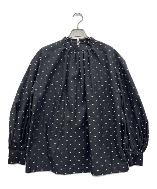 Mila Owen（ミラオーウェン）Mila Owen (ミラオーウェン) ボウタイブラウス ブラックの古着・服飾アイテム