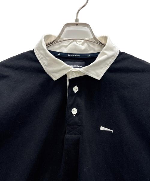DESCENDANT（ディセンダント）DESCENDANT (ディセンダント) ラガーシャツ ブラック×パープル サイズ:2の古着・服飾アイテム