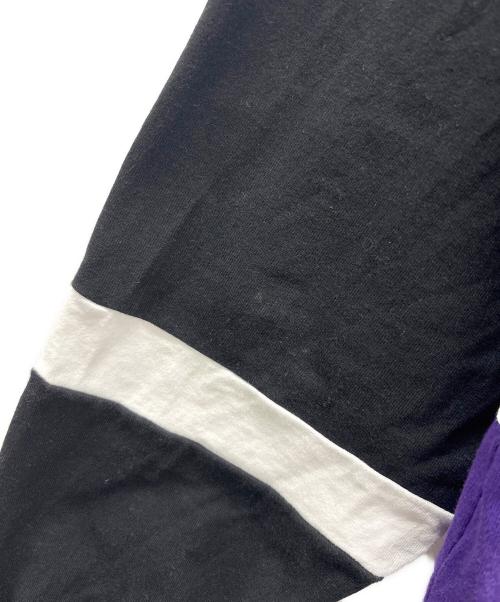 DESCENDANT（ディセンダント）DESCENDANT (ディセンダント) ラガーシャツ ブラック×パープル サイズ:2の古着・服飾アイテム