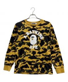 A BATHING APE（ア ベイシング エイプ）の古着「ロングスリーブカットソー」｜イエロー
