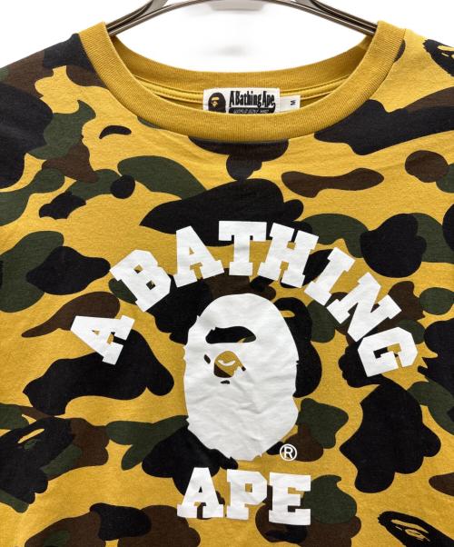 A BATHING APE（ア ベイシング エイプ）A BATHING APE (ア ベイシング エイプ) ロングスリーブカットソー イエロー サイズ:Mの古着・服飾アイテム