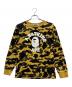 A BATHING APE（ア ベイシング エイプ）の古着「ロングスリーブカットソー」｜イエロー