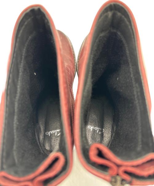CLARKS（クラークス）CLARKS (クラークス) エンジニアブーツ ワインレッド サイズ:5 1/2の古着・服飾アイテム