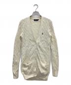 POLO RALPH LAURENポロ・ラルフローレン）の古着「ケーブルニットカーディガン」｜オフホワイト
