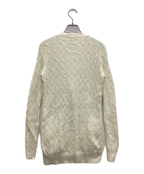 POLO RALPH LAUREN（ポロ・ラルフローレン）POLO RALPH LAUREN (ポロ・ラルフローレン) ケーブルニットカーディガン オフホワイト サイズ:Sの古着・服飾アイテム