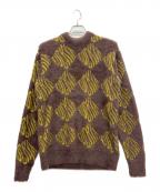 HUFハフ）の古着「セーター」｜ブラウン×イエロー
