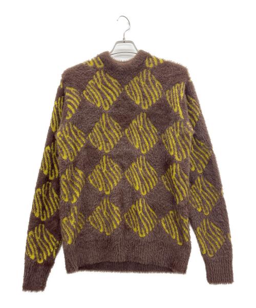 HUF（ハフ）HUF (ハフ) セーター ブラウン×イエロー サイズ:Sの古着・服飾アイテム