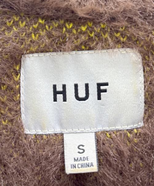 HUF（ハフ）HUF (ハフ) セーター ブラウン×イエロー サイズ:Sの古着・服飾アイテム