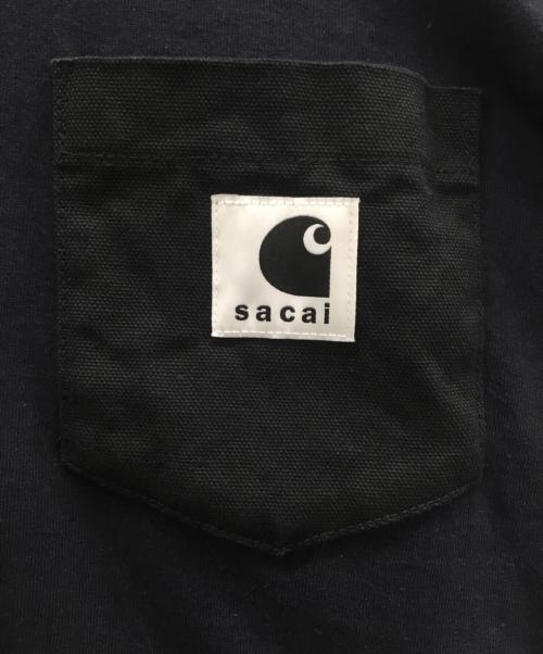 sacai（サカイ）sacai (サカイ) Carhartt WIP (カーハート ワークインプログレス) ポケットTシャツ ネイビー サイズ:2の古着・服飾アイテム