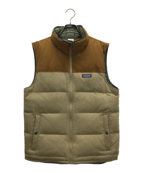 Patagonia（パタゴニア）Patagonia (パタゴニア) リバーシブルダウンベスト ベージュ×キャメル サイズ:Sの古着・服飾アイテム