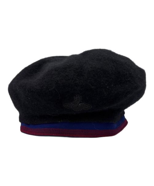 Vivienne Westwood（ヴィヴィアンウエストウッド）Vivienne Westwood (ヴィヴィアンウエストウッド) ベレー帽 ブラック サイズ:S-Mの古着・服飾アイテム
