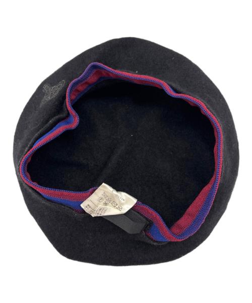 Vivienne Westwood（ヴィヴィアンウエストウッド）Vivienne Westwood (ヴィヴィアンウエストウッド) ベレー帽 ブラック サイズ:S-Mの古着・服飾アイテム