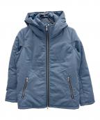 NO ID.ノーアイディー）の古着「パデッドナイロンフーデッドブルゾン」｜ブルー