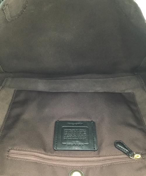 COACH（コーチ）COACH (コーチ) ダービー ペブル レザー トートバッグ ブラックの古着・服飾アイテム