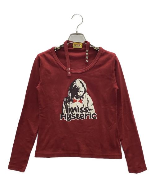 Hysteric Glamour（ヒステリックグラマー）Hysteric Glamour (ヒステリックグラマー) 長袖カットソー レッド サイズ:FREEの古着・服飾アイテム