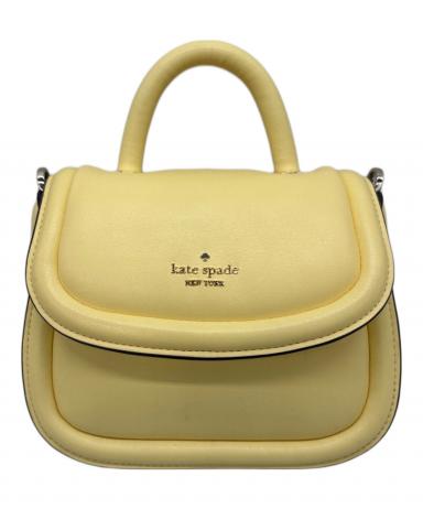 kate spade ハンドバッグ 2way ノット レザー クロコ調 イエロー 中古・古着通販】Kate Spade (ケイトスペード) 2WAYショルダーバッグ