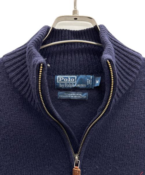 POLO RALPH LAUREN（ポロ・ラルフローレン）POLO RALPH LAUREN (ポロ・ラルフローレン) ジップニット ネイビー サイズ:Mの古着・服飾アイテム