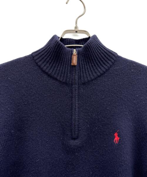 POLO RALPH LAUREN（ポロ・ラルフローレン）POLO RALPH LAUREN (ポロ・ラルフローレン) ジップニット ネイビー サイズ:Mの古着・服飾アイテム