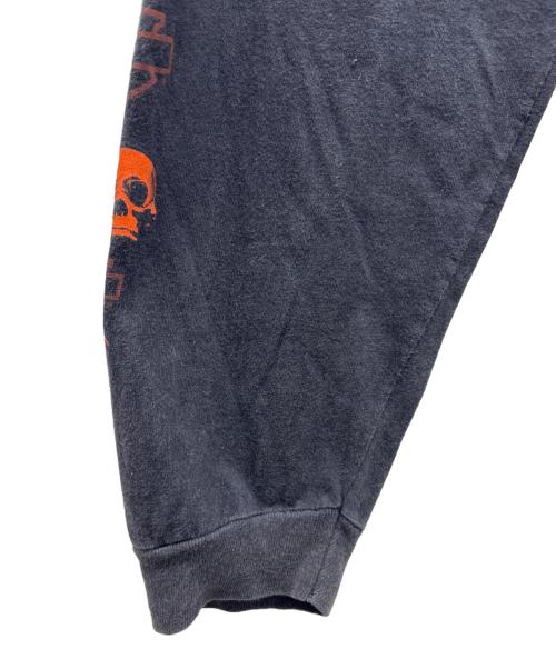 HARLEY-DAVIDSON（ハーレーダビッドソン）HARLEY-DAVIDSON (ハーレーダビッドソン) ロングスリーブカットソー ブラック×オレンジ サイズ:3XLの古着・服飾アイテム