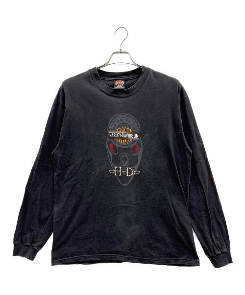 HARLEY-DAVIDSON（ハーレーダビッドソン）HARLEY-DAVIDSON (ハーレーダビッドソン) ロングスリーブカットソー ブラック サイズ:Lの古着・服飾アイテム