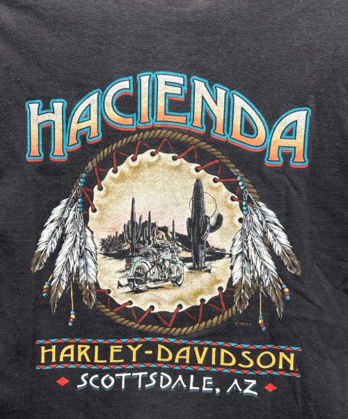 HARLEY-DAVIDSON（ハーレーダビッドソン）HARLEY-DAVIDSON (ハーレーダビッドソン) ロングスリーブカットソー ブラック サイズ:Lの古着・服飾アイテム