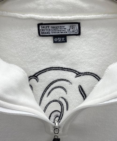 GALFY（ガルフィー）GALFY (ガルフィー) ハーフジップスウェット ホワイト サイズ:中型犬（L)の古着・服飾アイテム