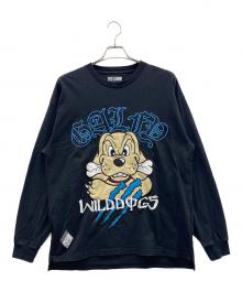 GALFY（ガルフィー）の古着「ロングスリーブカットソー」｜ブラック×ブルー