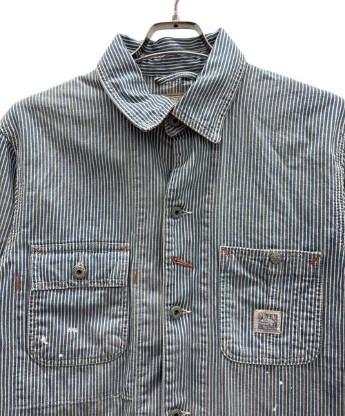 POLO RALPH LAUREN（ポロ・ラルフローレン）POLO RALPH LAUREN (ポロ・ラルフローレン) カバーオール ブルー×ホワイト サイズ:Sの古着・服飾アイテム