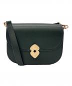 Kate Spadeケイトスペード）の古着「ルラスモールサドルバック」｜グリーン×レッド