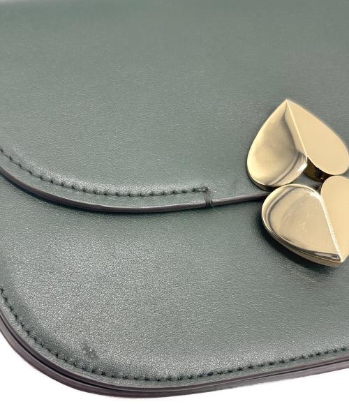 Kate Spade（ケイトスペード）Kate Spade (ケイトスペード) ルラスモールサドルバック グリーン×レッドの古着・服飾アイテム