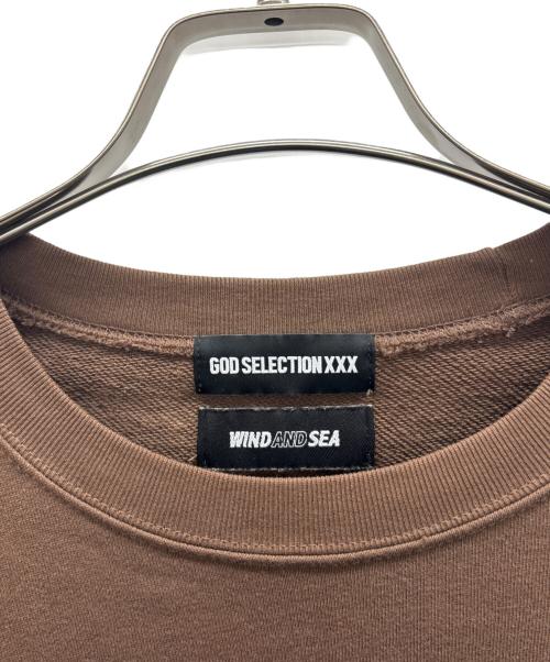 GOD SELECTION XXX（ゴッド セレクション トリプルエックス）GOD SELECTION XXX (ゴッド セレクション トリプルエックス) WIND AND SEA (ウィンダンシー) スウェット ブラウン×ブラック サイズ:Mの古着・服飾アイテム