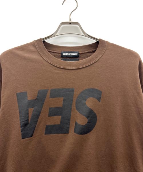 GOD SELECTION XXX（ゴッド セレクション トリプルエックス）GOD SELECTION XXX (ゴッド セレクション トリプルエックス) WIND AND SEA (ウィンダンシー) スウェット ブラウン×ブラック サイズ:Mの古着・服飾アイテム