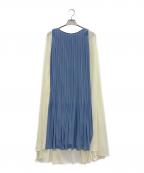 JENNEジェンヌ）の古着「2wayケープレイヤードワンピース」｜ホワイト×ブルー