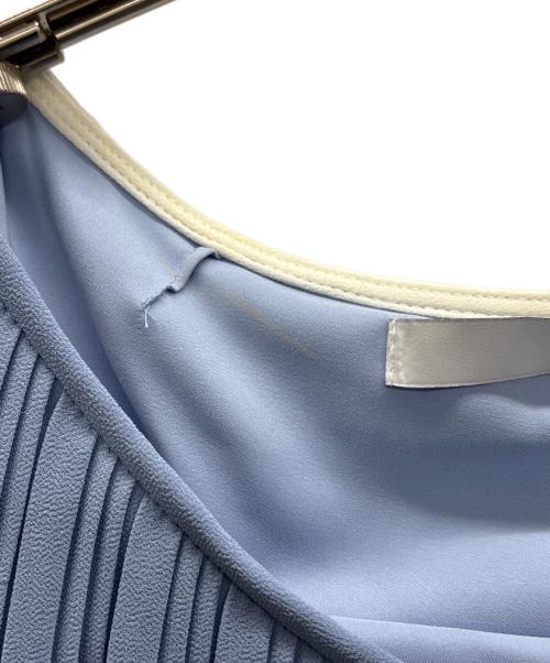 JENNE（ジェンヌ）JENNE (ジェンヌ) 2wayケープレイヤードワンピース ホワイト×ブルー サイズ:Lの古着・服飾アイテム