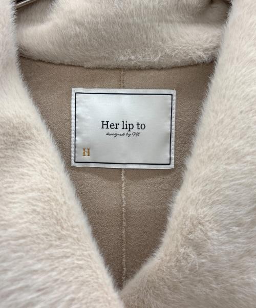 HER LIP TO（ハーリップトゥ）HER LIP TO (ハーリップトゥ) Grace Wrap Coat ベージュ サイズ:Mの古着・服飾アイテム