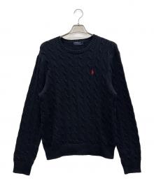 POLO RALPH LAUREN（ポロ・ラルフローレン）の古着「ニット」｜ブラック