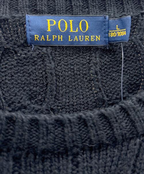 POLO RALPH LAUREN（ポロ・ラルフローレン）POLO RALPH LAUREN (ポロ・ラルフローレン) ニット ブラック サイズ:L 未使用品の古着・服飾アイテム