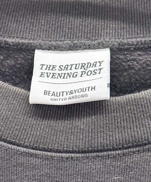 BEAUTY&YOUTH（ビューティーアンドユース）BEAUTY&YOUTH (ビューティーアンドユース) プリントスウェット ブラック サイズ:Mの古着・服飾アイテム