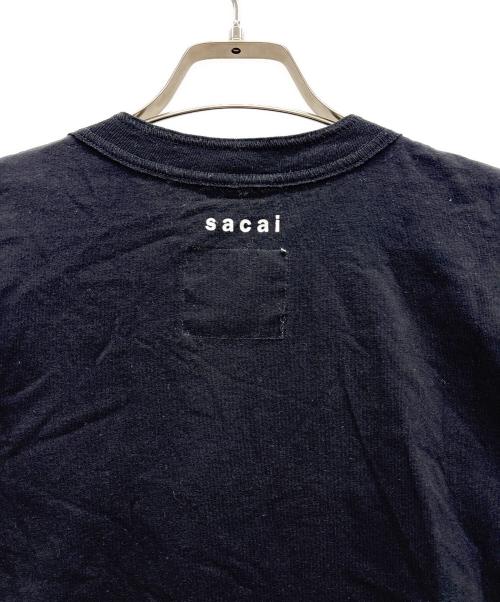 sacai（サカイ）sacai (サカイ) KAWS (カウズ) FLOCK PRINT T-SHIRT ブラック サイズ:3の古着・服飾アイテム