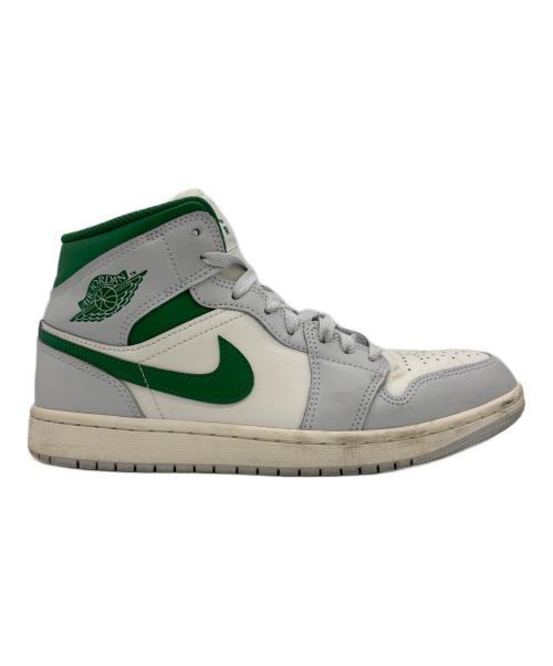 NIKE（ナイキ）NIKE (ナイキ) AIR JORDAN1 Mid ホワイト×グリーン サイズ:26.5の古着・服飾アイテム